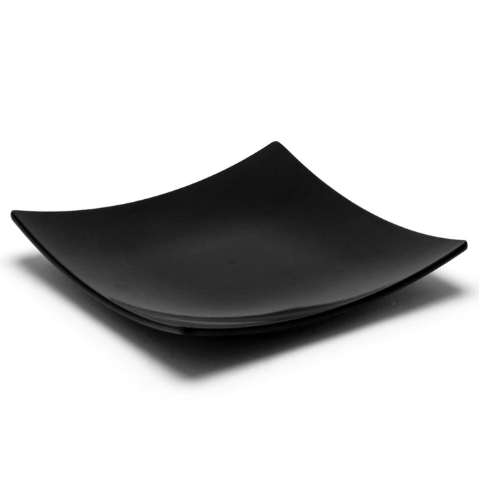 12⅜″ Black Melamine Square Flare Plate