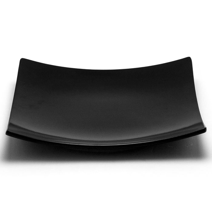 12⅜″ Black Melamine Square Flare Plate