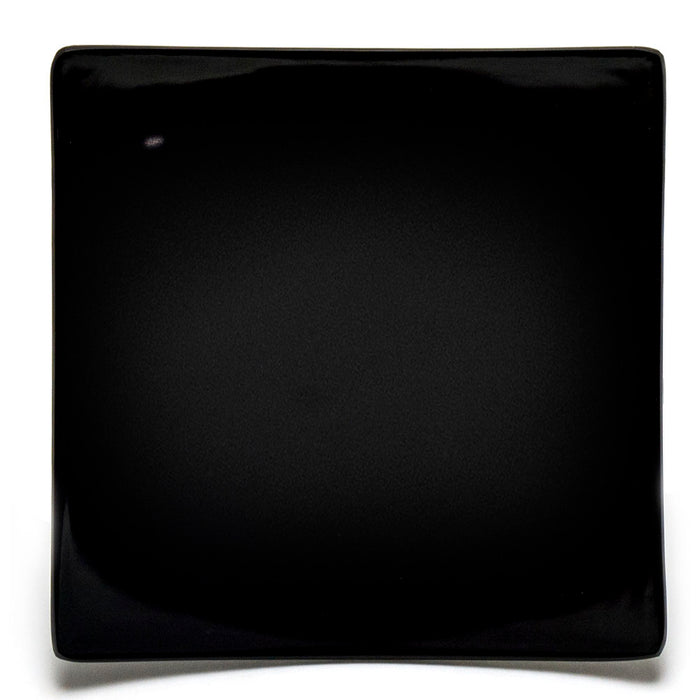 12⅜″ Black Melamine Square Flare Plate