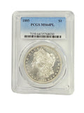 1885 Morgan Silver Dollar PCGS MS64PL