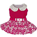 [30% OFF] Pink Hibiscus Dog Dress with Matching Leash *