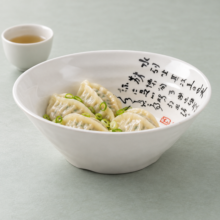 Melamine Round Noodle Bowl 9", Ecus, Styled view