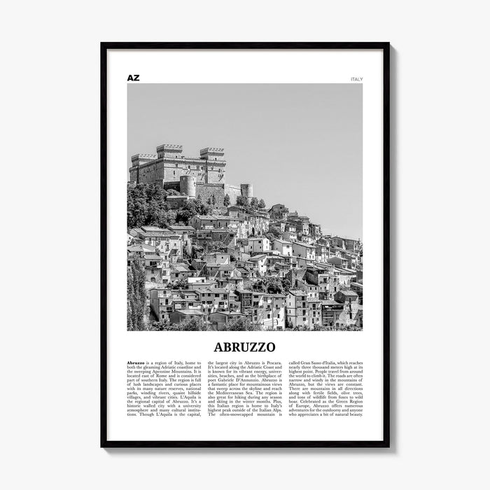 Abruzzo Newspaper No 1 Poster, framed poster mockup