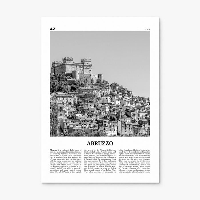 Abruzzo Newspaper No 1 Poster, print only (unframed)