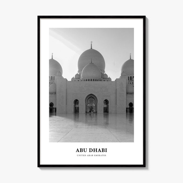 Abu Dhabi Classic Poster, framed poster mockup