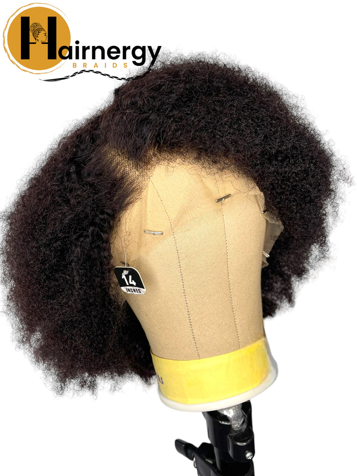 Afro Curly Free Parting 13x4 Lace Frontal Wig