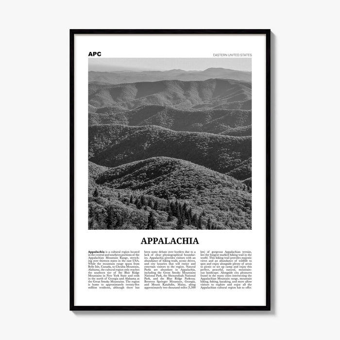 Appalachia Newspaper Poster, framed poster mockup