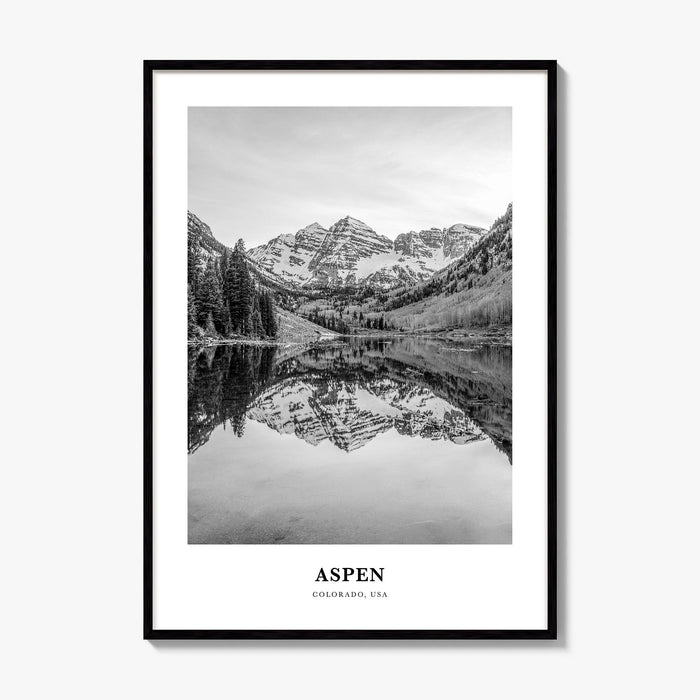 Aspen Classic Poster, framed poster mockup