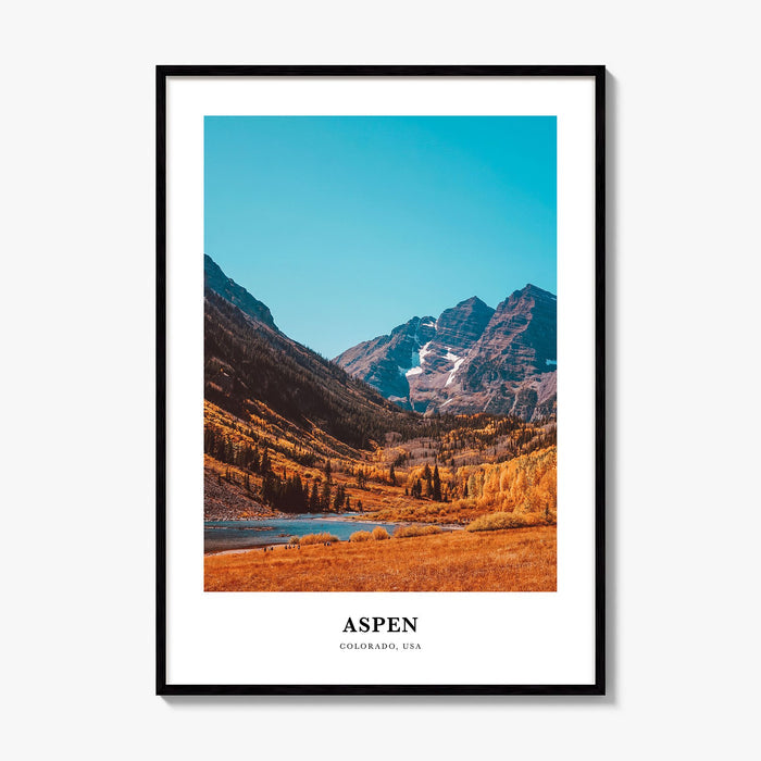 Aspen Classic Poster, framed poster mockup