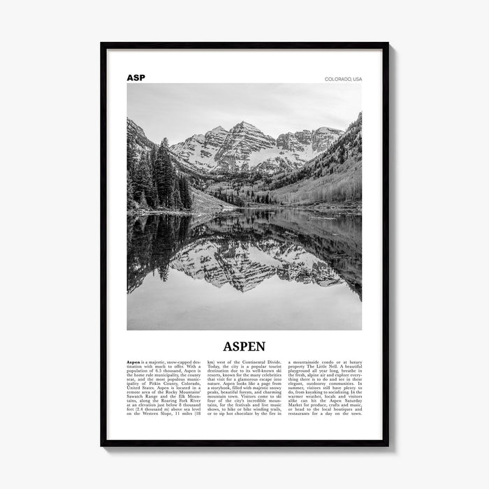 Aspen Newspaper Poster, framed poster mockup