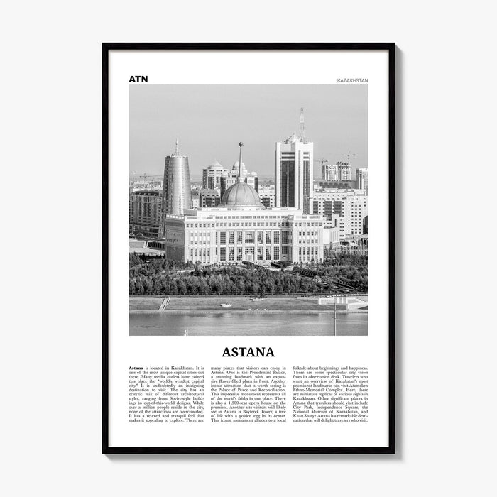 Astana Newspaper Poster, framed poster mockup