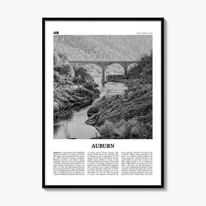 Auburn, California Newspaper Poster, framed poster mockup