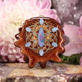 Australian Blue Opal with Gold Seed of Life and Merkaba Multi-Stone