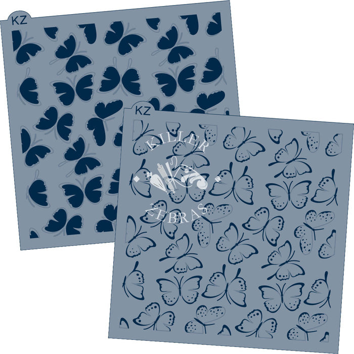 5.5 x 5.5 Stencil Butterflies – Layered Cookie Stencil