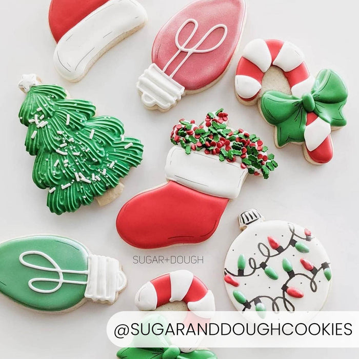 Cookie Cutters Candy Cane with Bow – Cookie Cutter & Stencil Set