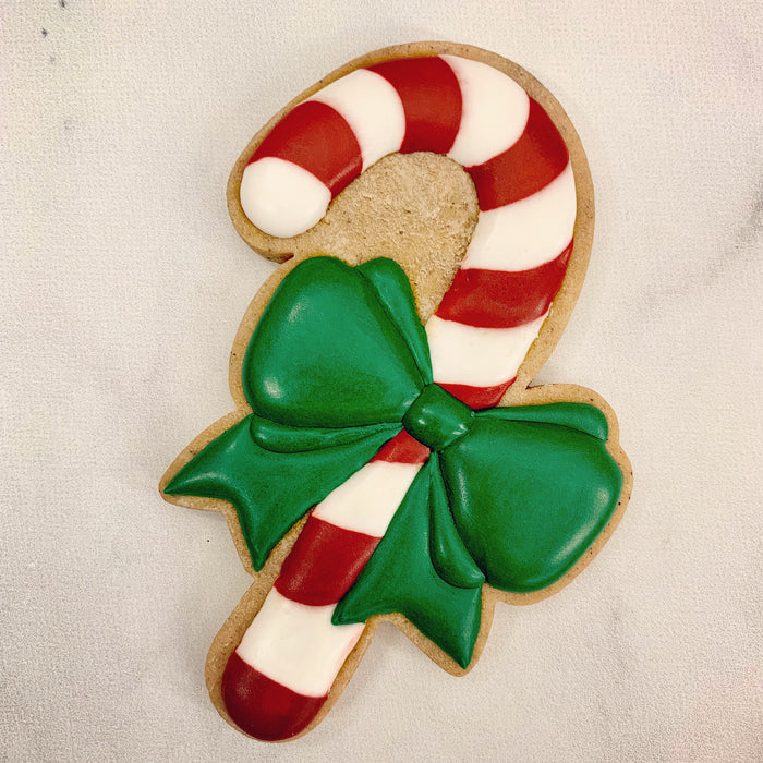 Cookie Cutters Candy Cane with Bow – Cookie Cutter & Stencil Set