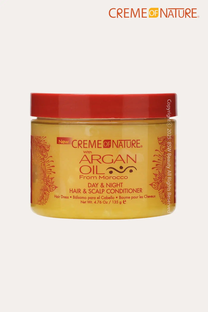 CREME OF NATURE ARGAN OIL DAY & NIGHT, HAIR & SCALP CONDITIONER 4.76oz - BSW BEAUTY CANADA
