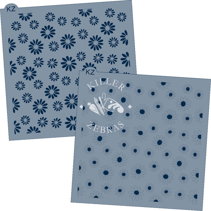 5.5 x 5.5 Stencil Daisies – Layered Cookie Stencil