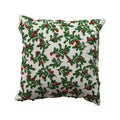 Embroidered Mistletoe Pillow