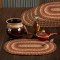 Ginger Spice Jute Oval Placemat Set of 6 12x18