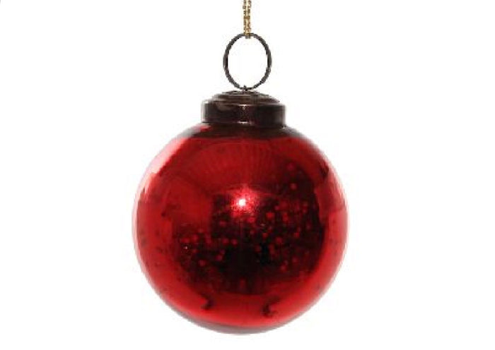 Glass Ball Antique Red