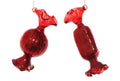Glass Candy Lined Shiny Red