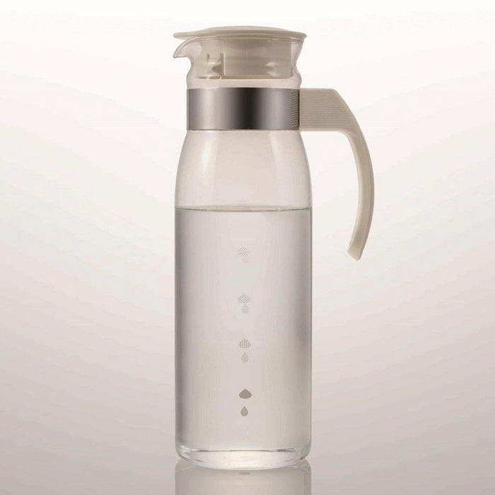 HARIO Pot Slim N Glass Pitcher 1400ml, Off White