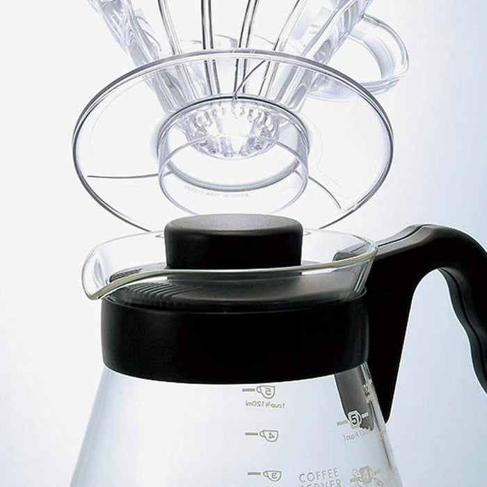HARIO V60 Glass Coffee Server 450ml, Black