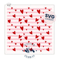 5.5 x 5.5 Stencil Hearts and Stripes – Layered Cookie Stencil