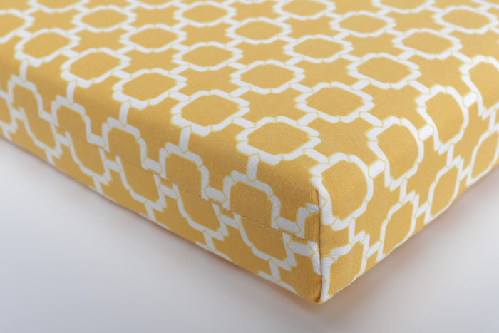 Hockley Yellow Bench Cushion