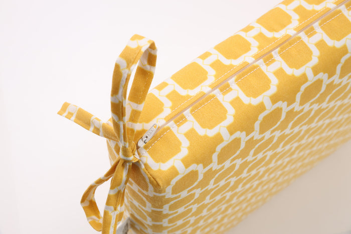 Hockley Yellow Bench Cushion