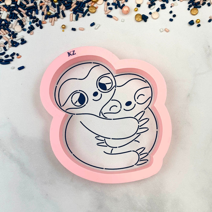 Cookie Cutters Hugging Sloths – Cookie Cutter & Stencil Set