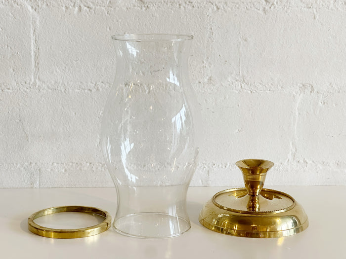 Hurricane Candle Stand with Glass ￼