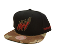 Mitchell & Ness NBA Men's Miami Heat Choco Camo HWC Snapback Adjustable Hat Black