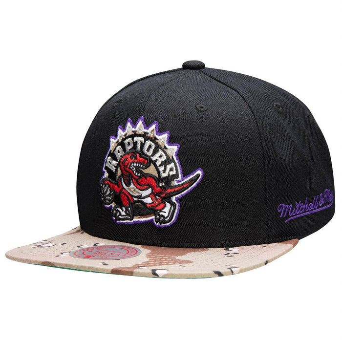 Mitchell & Ness NBA Men's Toronto Raptors Choco Camo HWC Snapback Adjustable Hat Black