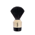 NOM Shaving Brush, Black Fibre, Plastic Black/Creme - BUYBARBER.COM