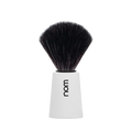 NOM Shaving Brush, Black Fibre, Plastic White - BUYBARBER.COM
