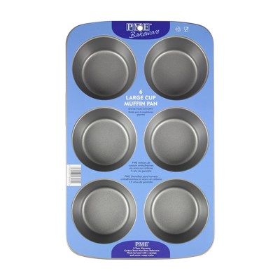Non Stick - 6 Cup Large Muffin Pan (31.3 x 21.7 x 4cm / 12.3 x 8.5 x 1.6”)