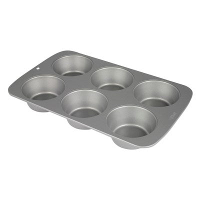 Non Stick - 6 Cup Large Muffin Pan (31.3 x 21.7 x 4cm / 12.3 x 8.5 x 1.6”)