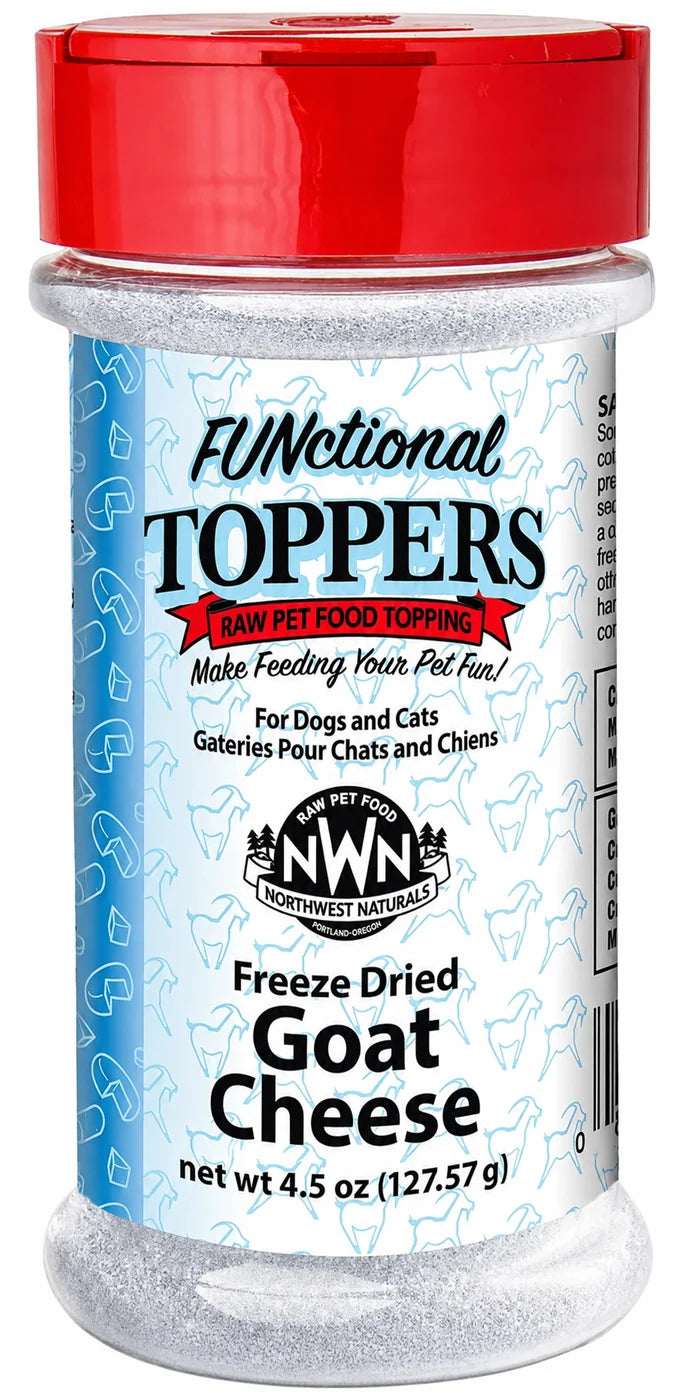 Front of Northwest Naturals Functional Freeze Dried Dog & Cat Food Topper Goat Cheese 4.5-oz