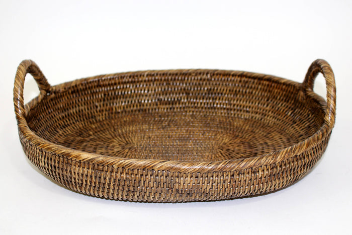 Oval Tray with Loop Handles