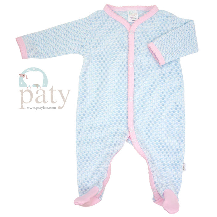PATY FOOTIE - BLUE/PINK