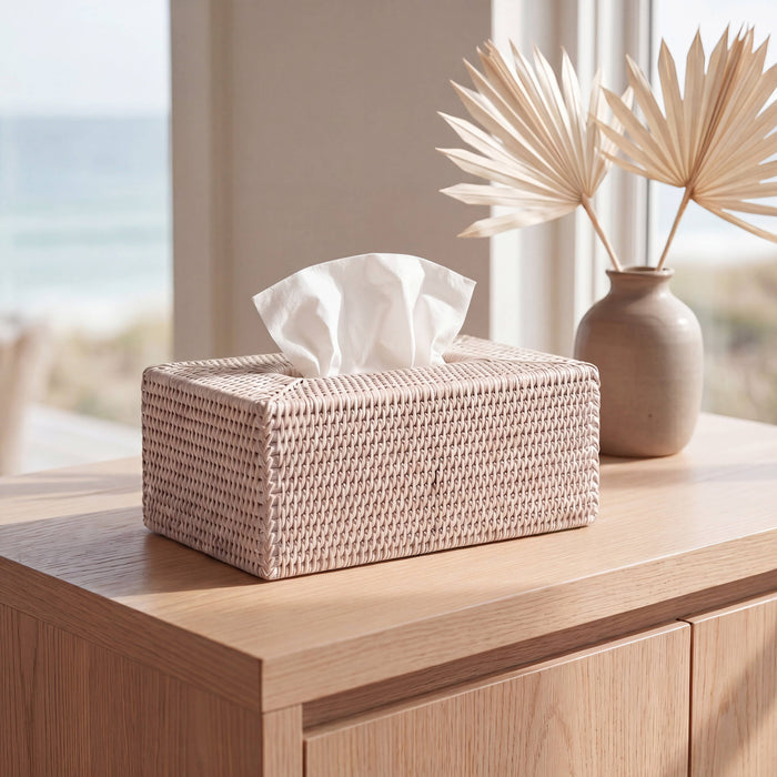 Rectangular  Tissue Box : Natural