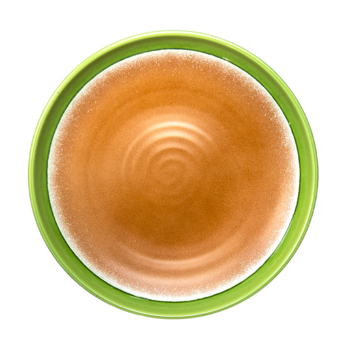 Round Melamine Plate 15-1/2" Orange/Green