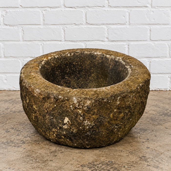 Rustic European Stone Grinding Bowl/Mortar