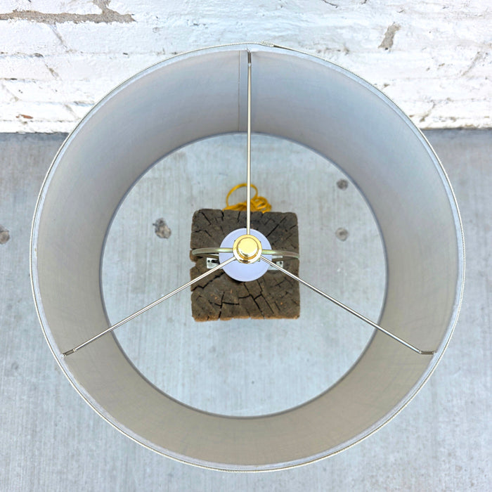 Rustic Wood Beam Lamp