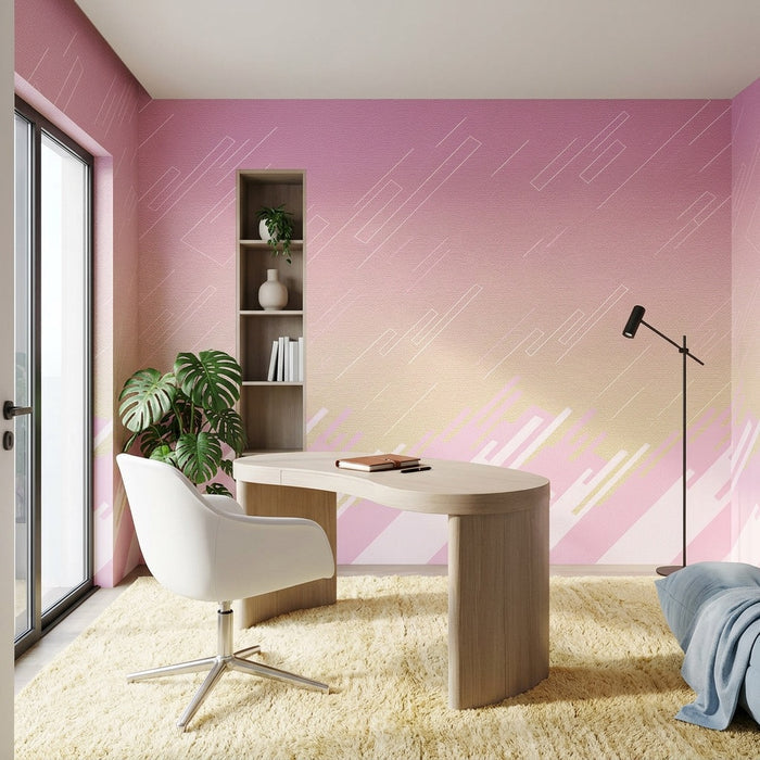 Star Line – Sunset Pink Wallpaper