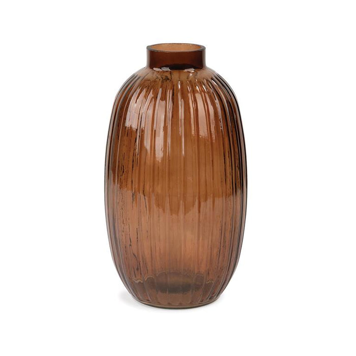 TALL AMBER VASE