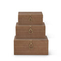 TAN LEATHER BOX W/STIRRUP LATCH