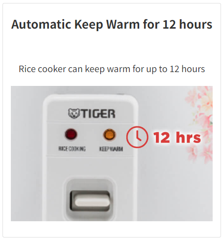 Tiger Rice Cooker/Warmer 10 Cup, Flower, Made in Japan
